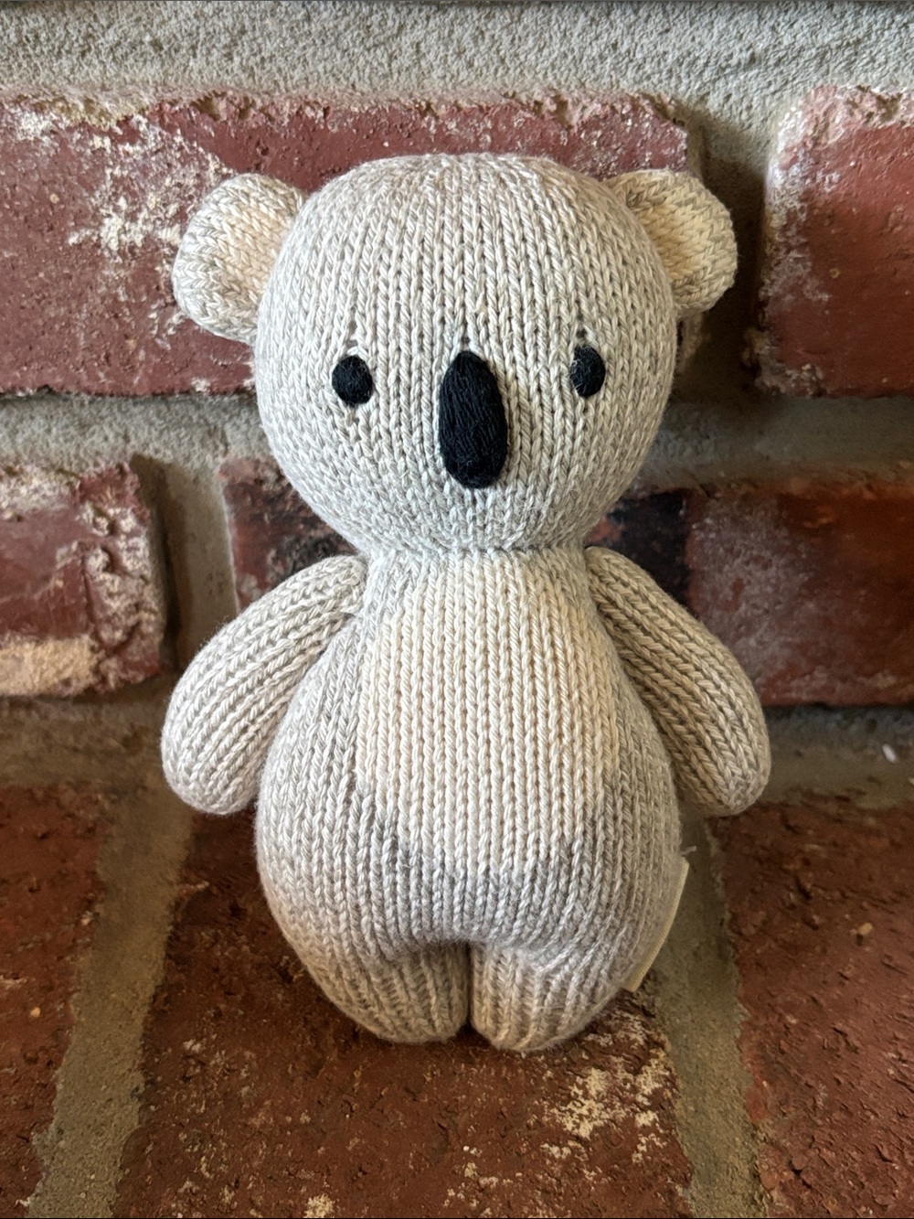 Cuddle + Kind Koala -Hand-Knit Cream & Grey Plush 7” Great Pre-Owned Condition